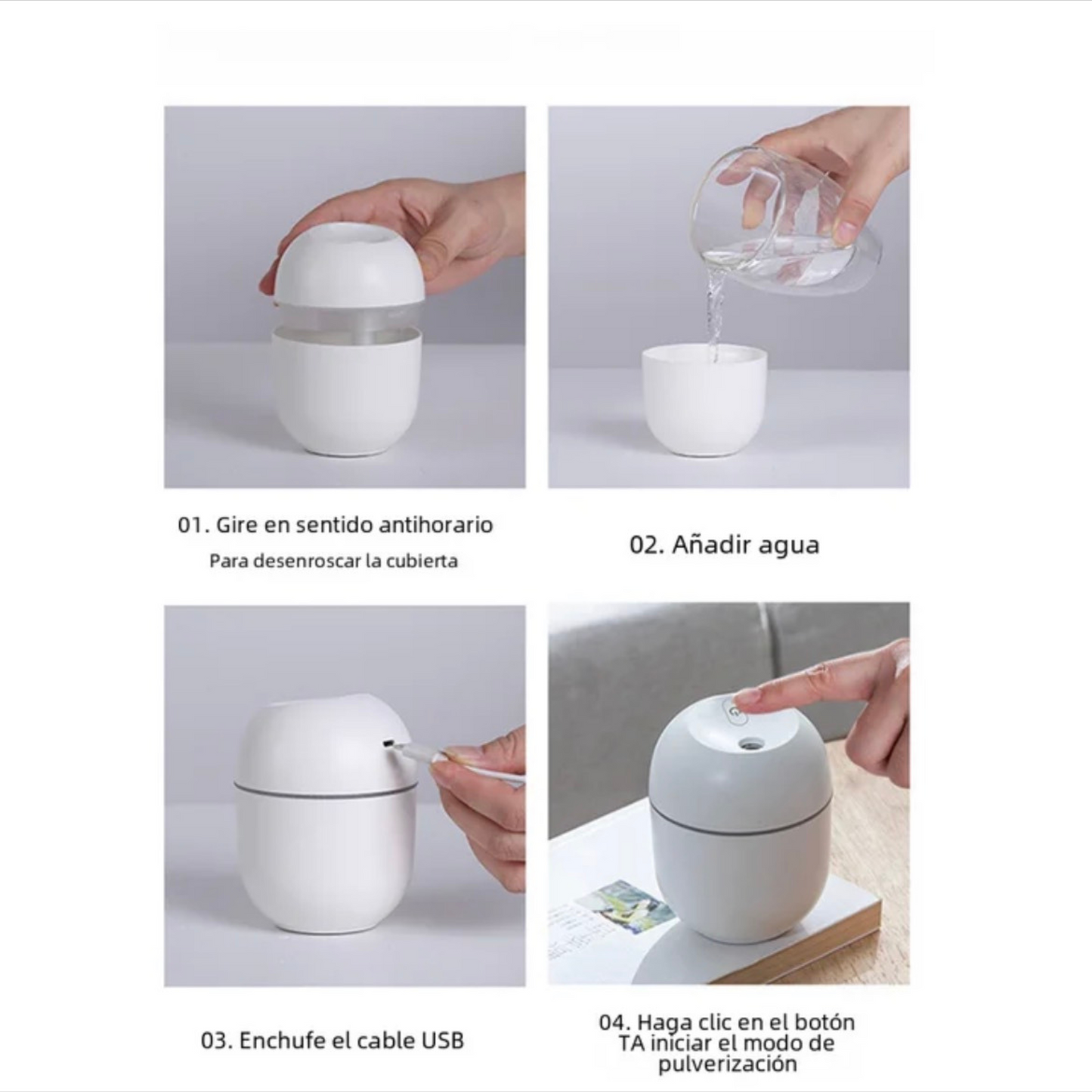 Humidificador de aire ultrasónico portátil