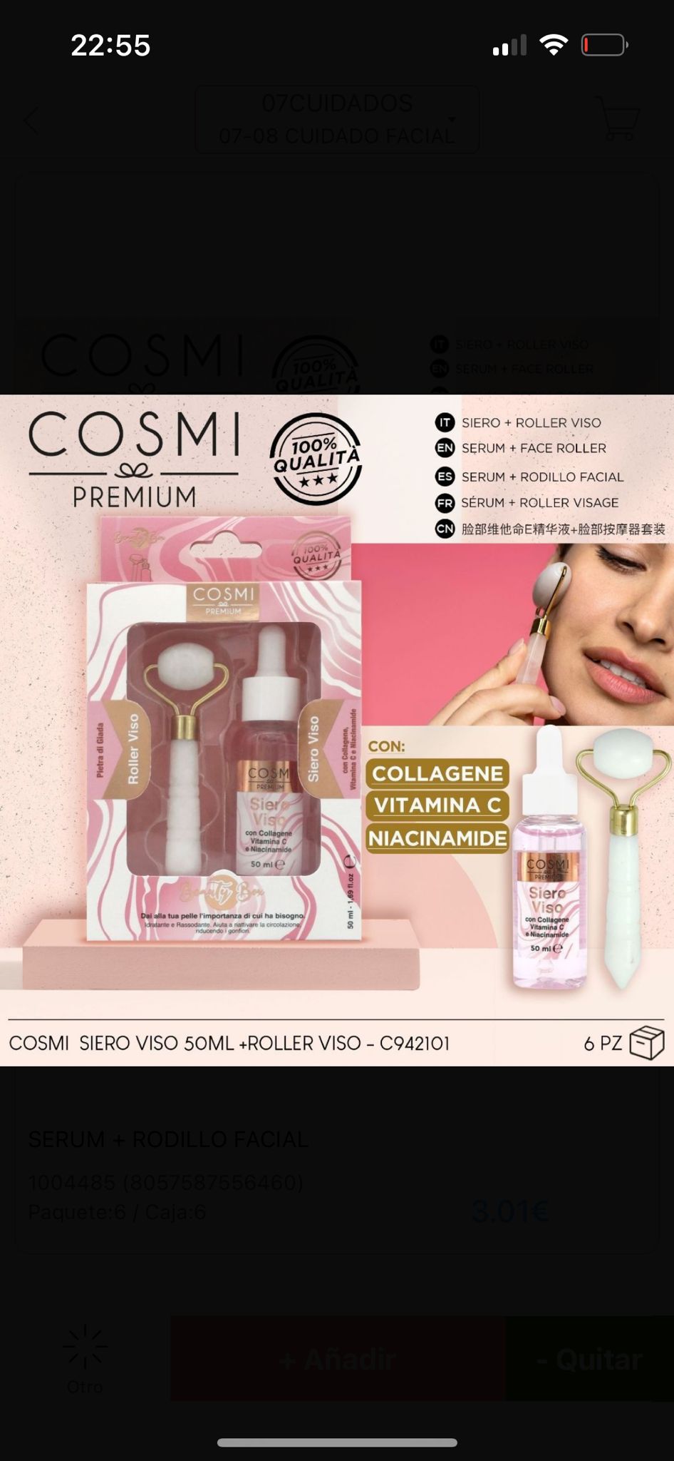 SERUM FACIAL COLÁGENO + RODILLO FACIAL