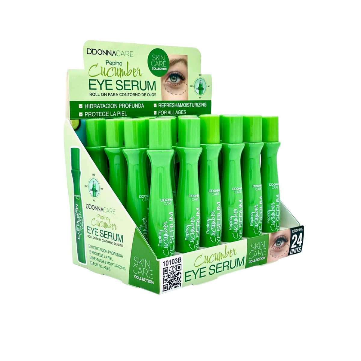 Serum de contorno de ojos Roll On de pepino.